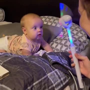 Scare with a new toy|baby