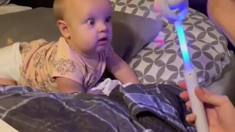 Scare with a new toy|baby
