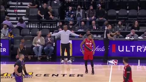 Rob Covington got ejected for throwing his face mask and it hitting the refs foot