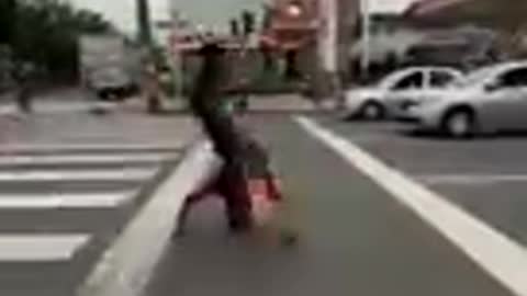 That’s one way to cross the