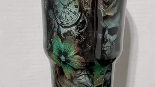 30 oz tumbler glitter and tattoo application