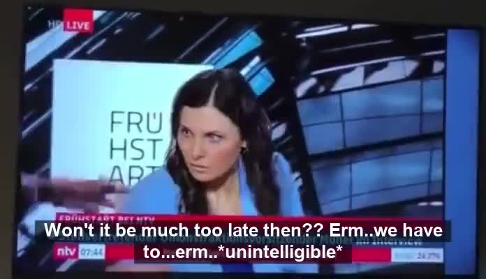 German TV interviewer pushes for sooner enforcement of generel vax mandate - collapses live on air