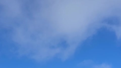 Fast cloud movement seen in the sky