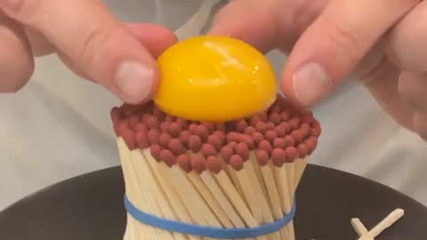When he lights the egg on FIRE