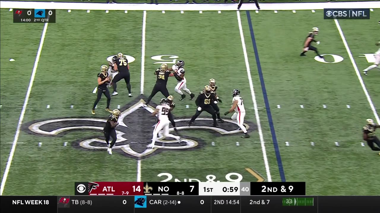 Derek Carr Top Throws from Week 18 Win over Falcons | New Orleans Saints