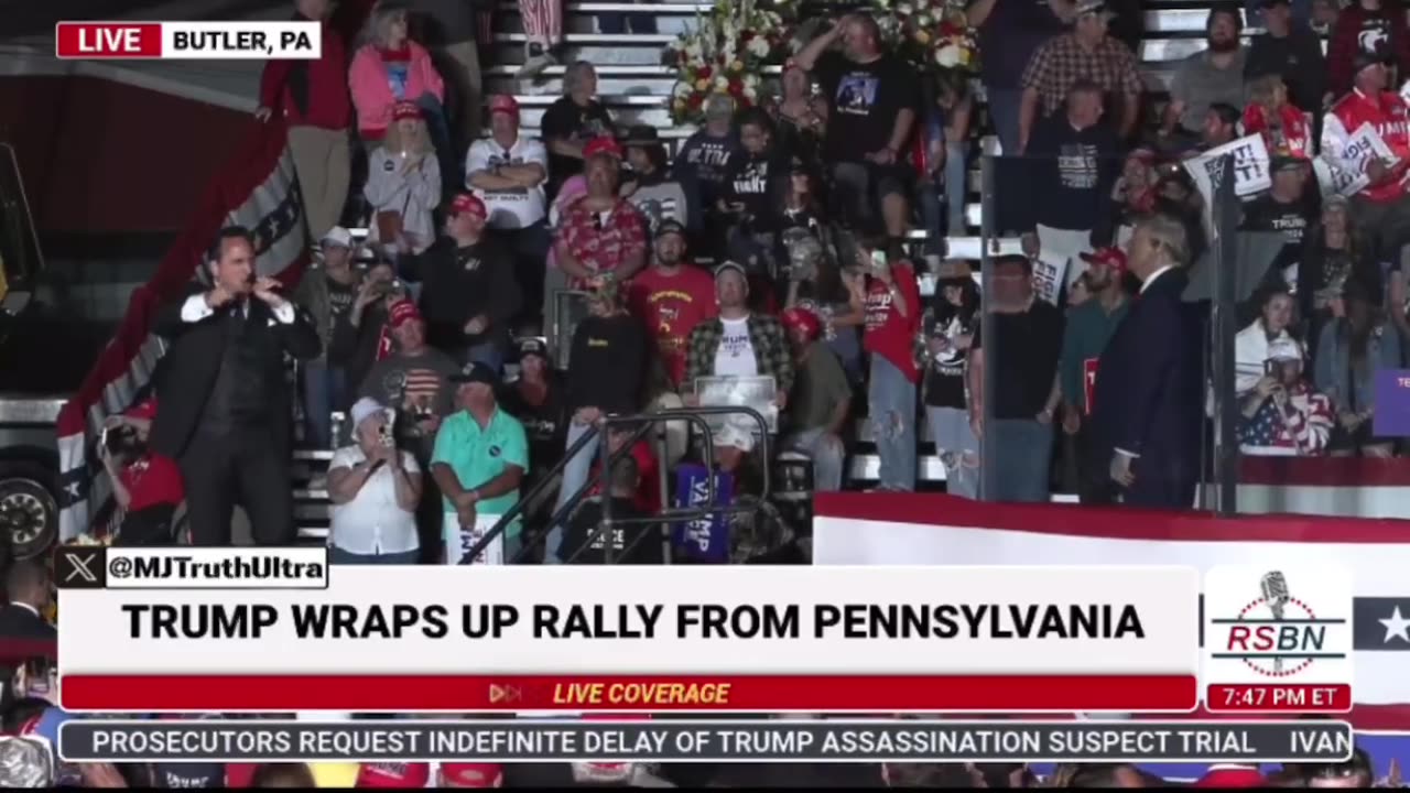 HOW GREAT THOU ART Performance - Trump Rally - Butler PA - 10-5-24