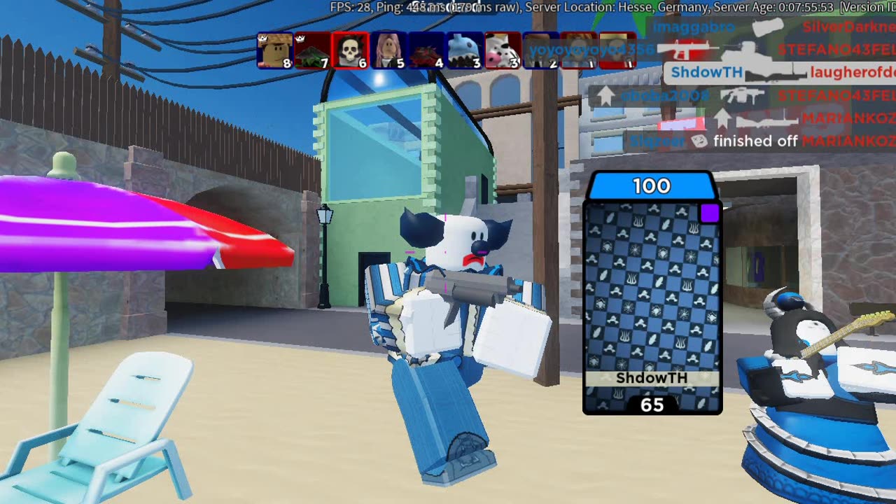 Playing Arsenal in Roblox, Best shooting game