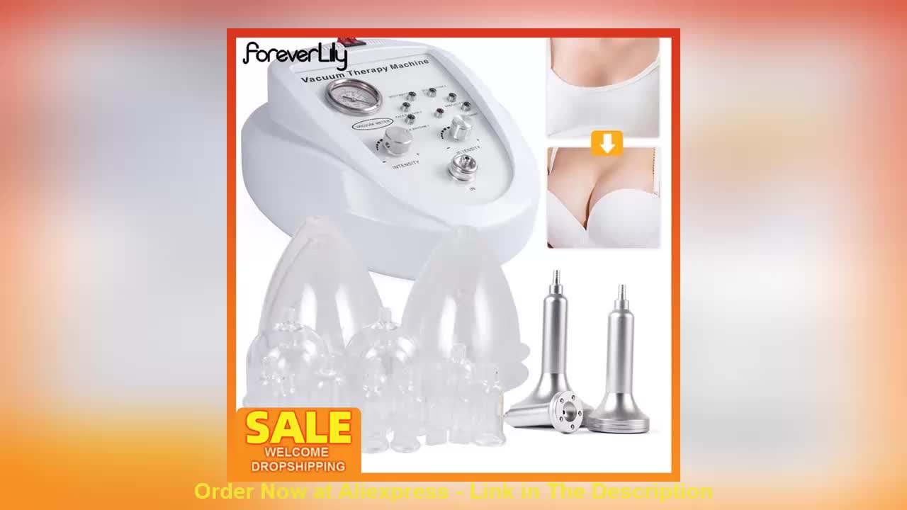 ✅ Vacuum Breast Massager Therapy Machine Breast Enlargement Pump Enhancer Massager Cup Body Firming