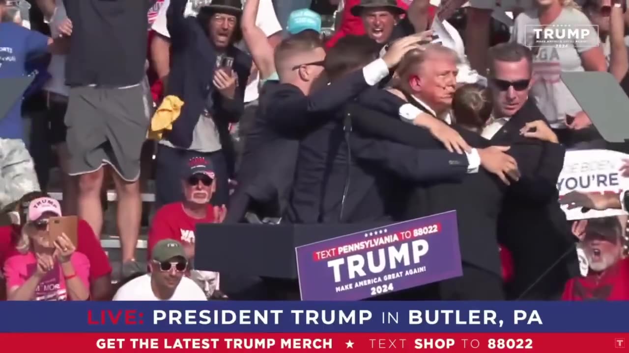 LIVE BREAKING DONALD TRUMP SHOT AT RALLY July-13-2024