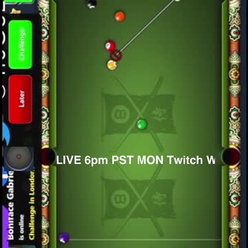 Live Today at 6PM PST on TWITCH https://twitter.com/itscuegod , 8 Ball Pool 🎱🎱🎱