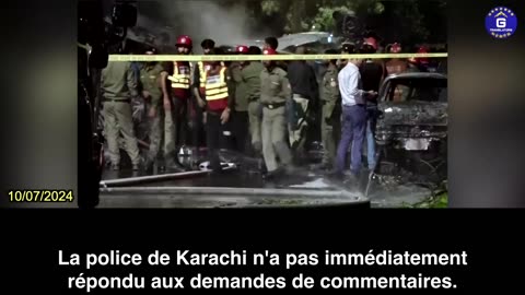 【FR】Un attentat terroriste près de l'aéroport de Karachi tue deux ressortissants chinois