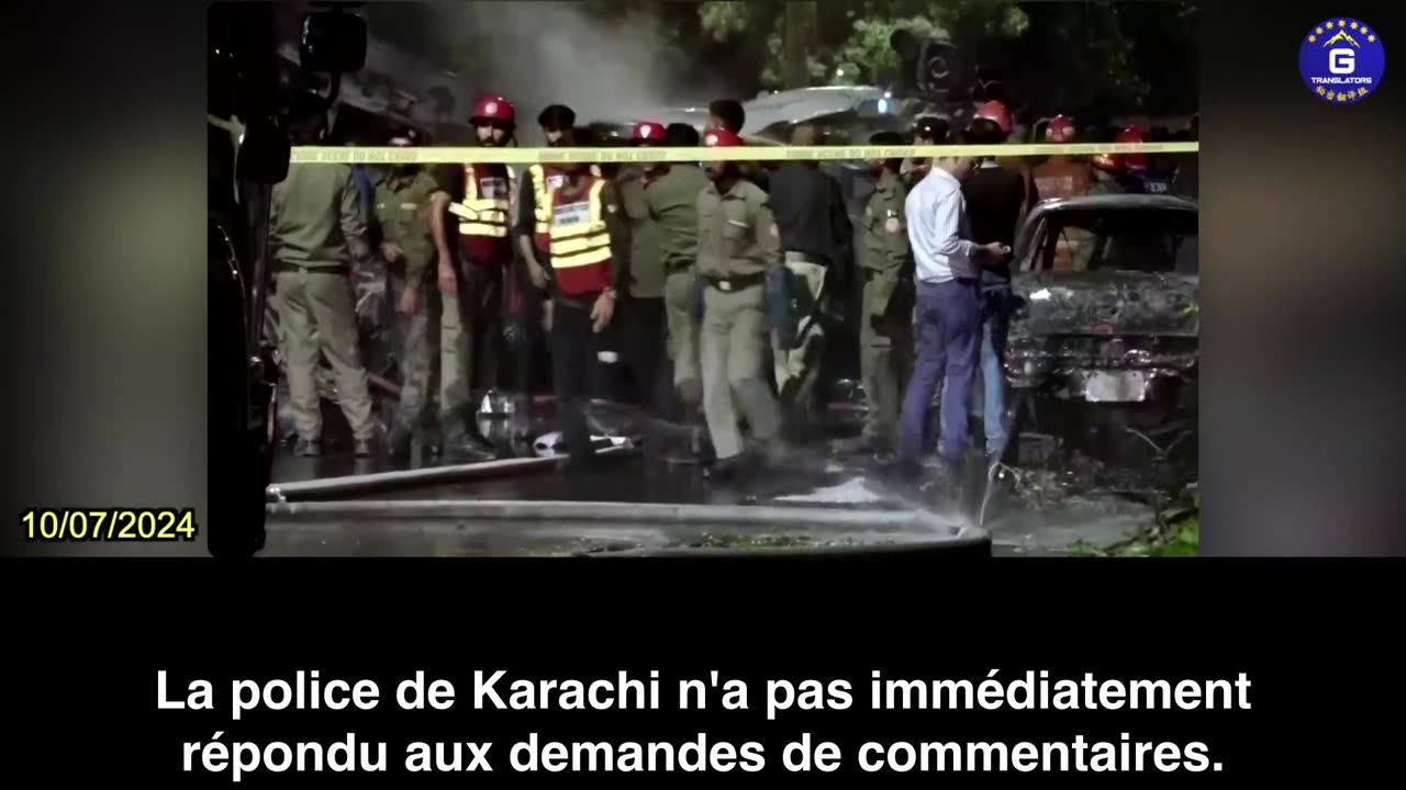 【FR】Un attentat terroriste près de l'aéroport de Karachi tue deux ressortissants chinois