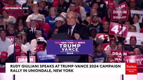 Powerful Speech by Rudolph Giuliani at Rally in Uniondale New York