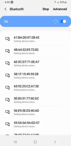 Vaccinated people giving off Bluetooth signal