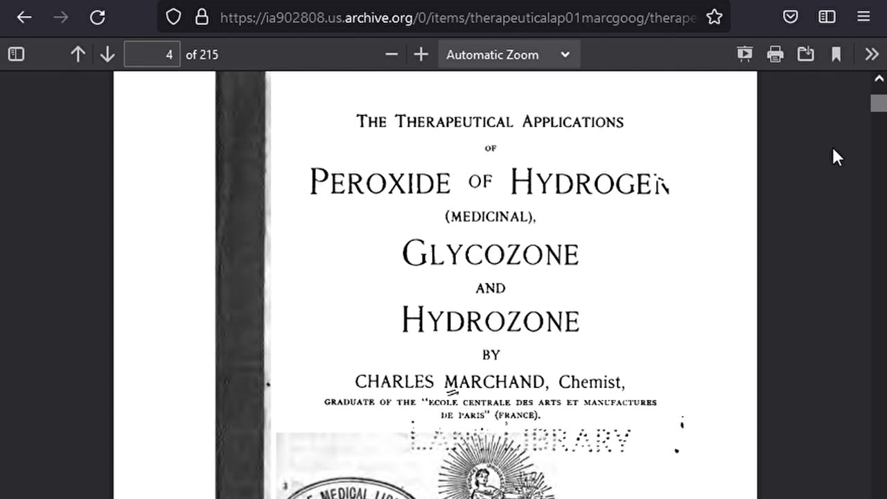 The Therapeutical Applications of Peroxide of Hydrogen, Glycozone, and Hydrozone (1895)