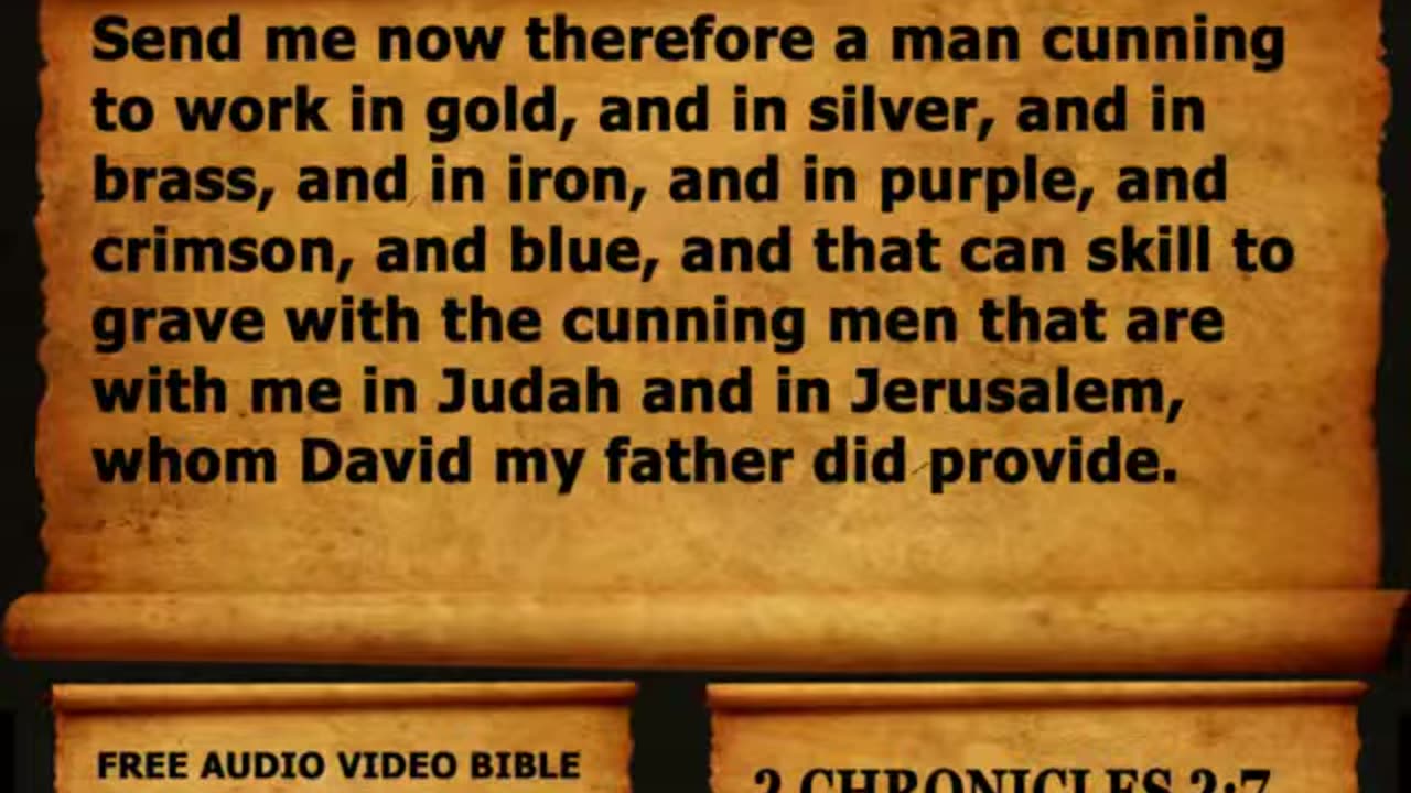 Bible Book 14. 2 Chronicles Complete 1-36, King James Version (KJV) Read Along Bible
