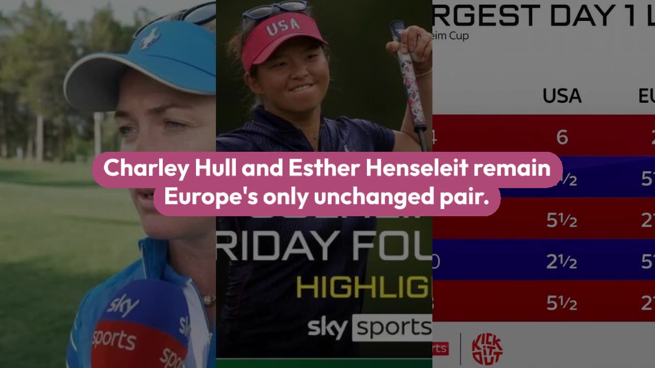 Solheim Cup 2024: Charley Hull and Esther Henseleit are Europe's