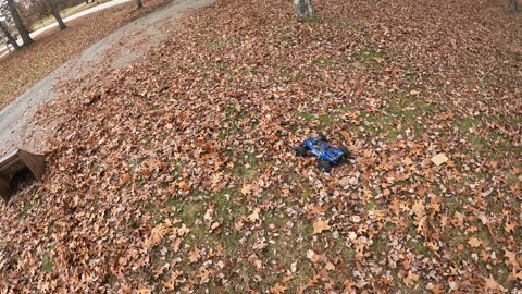 Traxxas Rustler 1/10 Running Through Leaves 10-10-2024