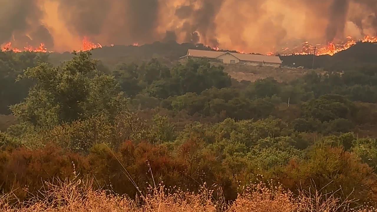 Airport Fire in Lake Elsinore, California