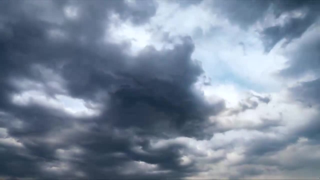 Natural phenomena Dark clouds covered the sky