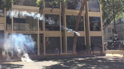 Aug 5 2018 Berkeley 1.3 police clearing out Antifa