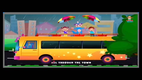 A wheel on the bus go round and round round and round.