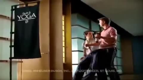 Funny yoga exercise