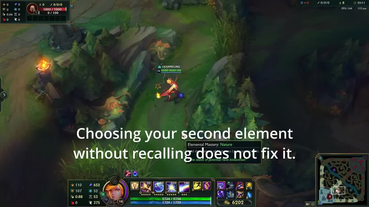 Elementalist Lux but she is the Monster in a Horror Game!