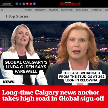 Long-time Calgary news anchor takes high road in Global sign-off