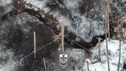 Intense footage of repelling the assault of the invaders in the direction of