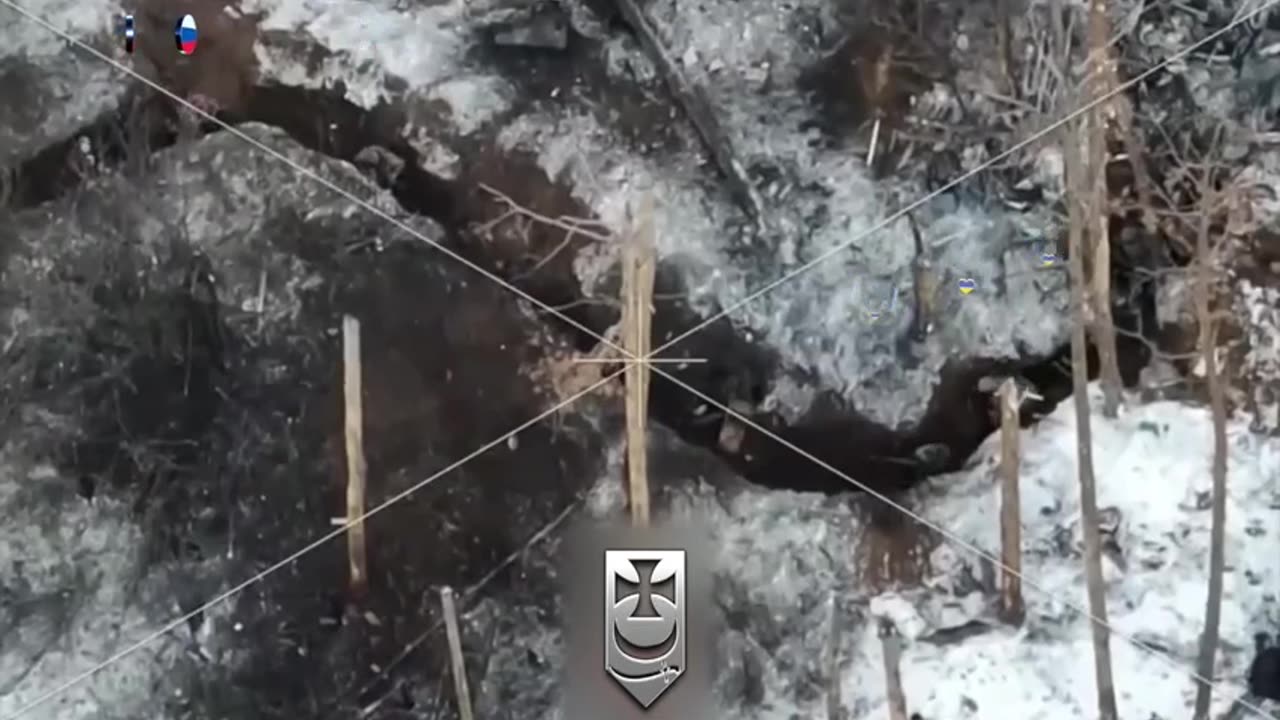 Intense footage of repelling the assault of the invaders in the direction of