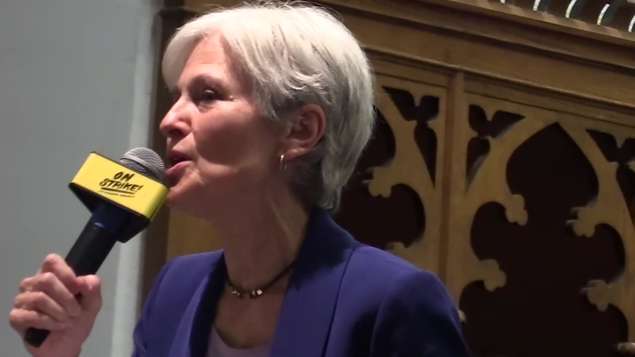 Dr. Jill Stein Green Party Presidential Candidate Speaking At The Disrupt DNC In Chicago