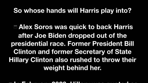 Who are Kamala Harris' apparent puppeteers?