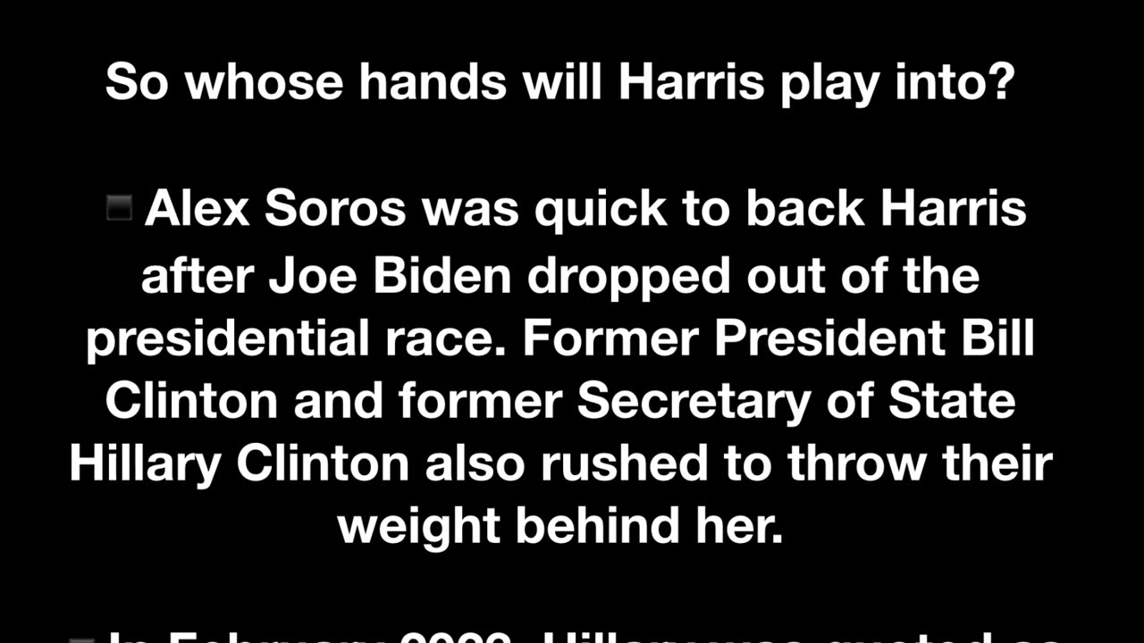 Who are Kamala Harris' apparent puppeteers?