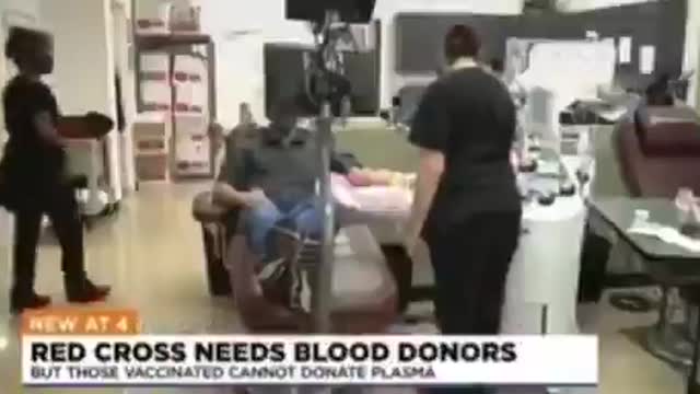 Red Cross rejects blood from the vaccinated