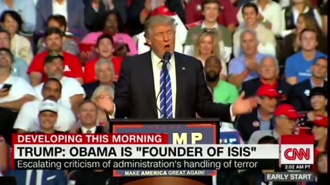 In 2016, Trump said Barack Obama is the founder of ISIS and Hillary Clinton is the co-founder.