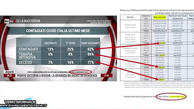 Dati errati proposti dal mainstream - Vero Giornale 22.11.2021