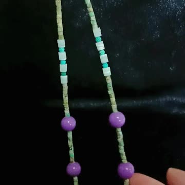 Turquoise Phosphosiderite gemstone beads necklace for husband Unisex Gift 02