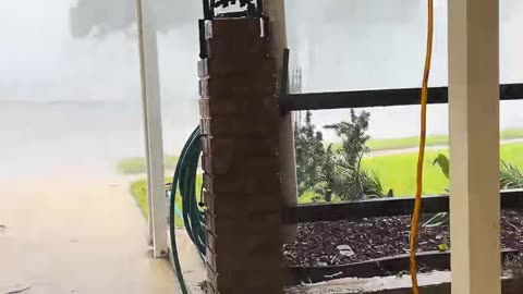 Hurricane Francine Destroys Awning During Livestream
