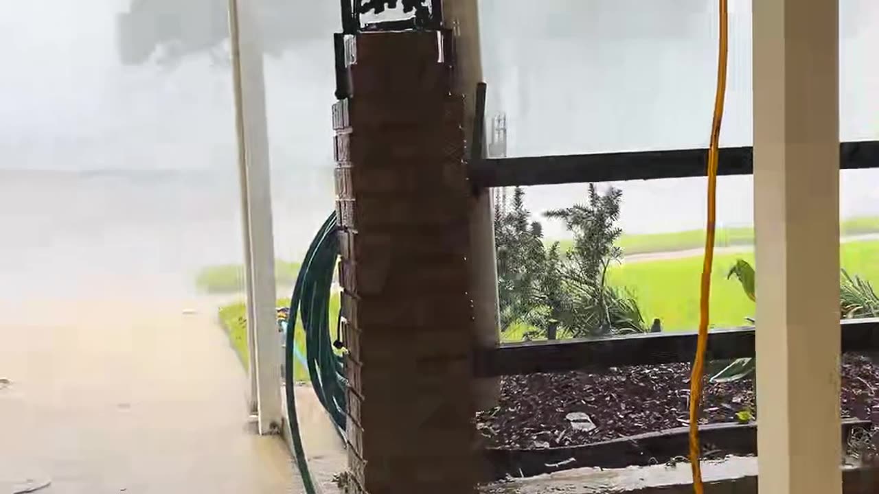 Hurricane Francine Destroys Awning During Livestream