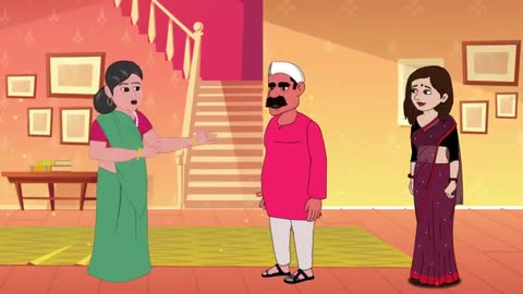 saas bahu main hangama / hindi story / tinny tales cartoon