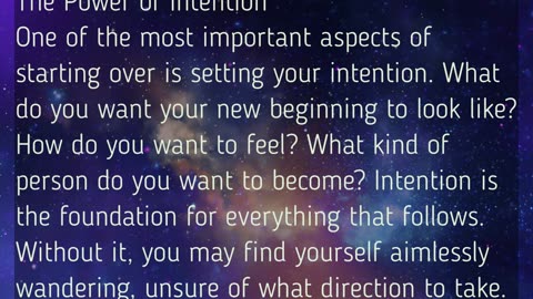 Starting Small, Momentum, Intention.
