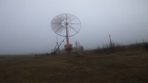 UNCUT - 50 meters BASE jump from steampunk wind turbine