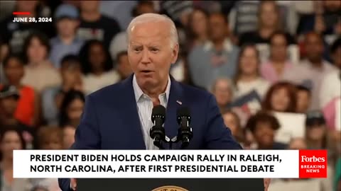 President Biden Interrupted By Protester At Rally In Raleigh, North Carolina