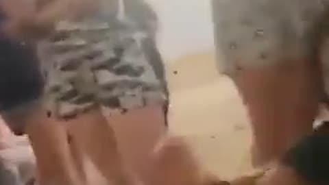 This appears to be a video of scores of women who were captured at the outdoor rave by Hamas