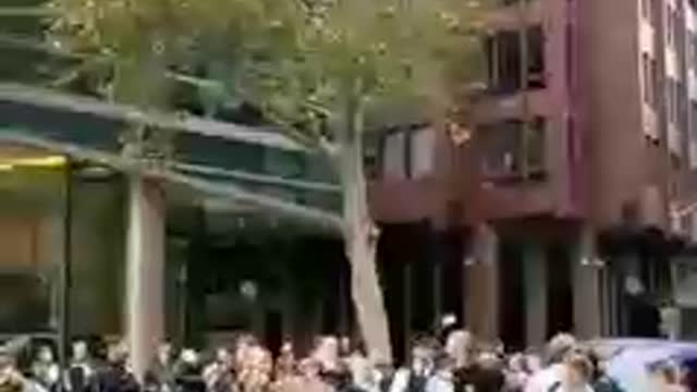 Outside The Bill and Melinda Gates HQ London People Are Demanding His Immediate Arrest