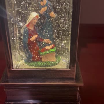 My favorite Christmas decoration! Baby Jesus with Mother Mary and St. Joseph. God bless. #jesus