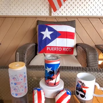 Represent in Style With These Custom Puerto Rico Inspired Sublimation Cups!!!