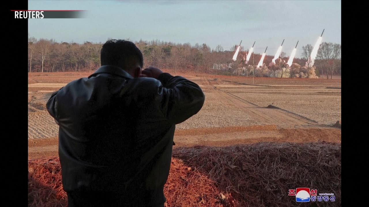 N. Korea's Kim Jong Un oversees ’super-large' rocket launcher drills