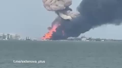Russian Port Facility Hit By Ukrainian Drones